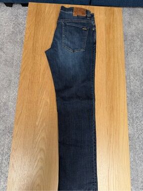 Volcom SOLVER Men’s MODERN Straight Jeans – Dark Blue Wash